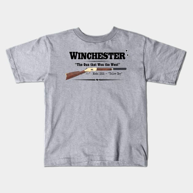 Winchester 1866 Kids T-Shirt by hauntedjack